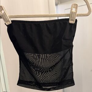 Edikted Black Mesh Strapless Crop Top